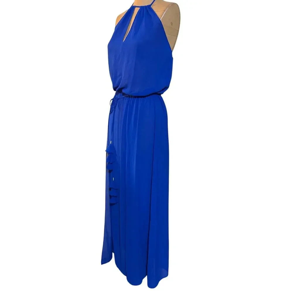 Ramy Brook Halter Neck Blue Swim Cover Up Tie Waist size Medium